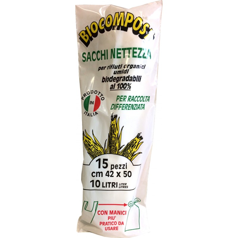 Biocompost sacchi umido 10 lt pz.15 cm.42x50 Biocompost sacchi umido 10 lt pz.15 cm.42x50