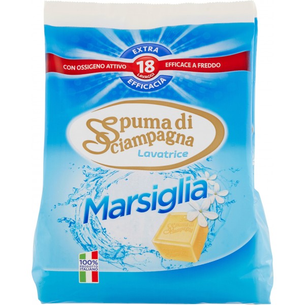 Spuma di Sciampagna Marsiglia Lavatrice 1,080 Kg.18 lavaggi