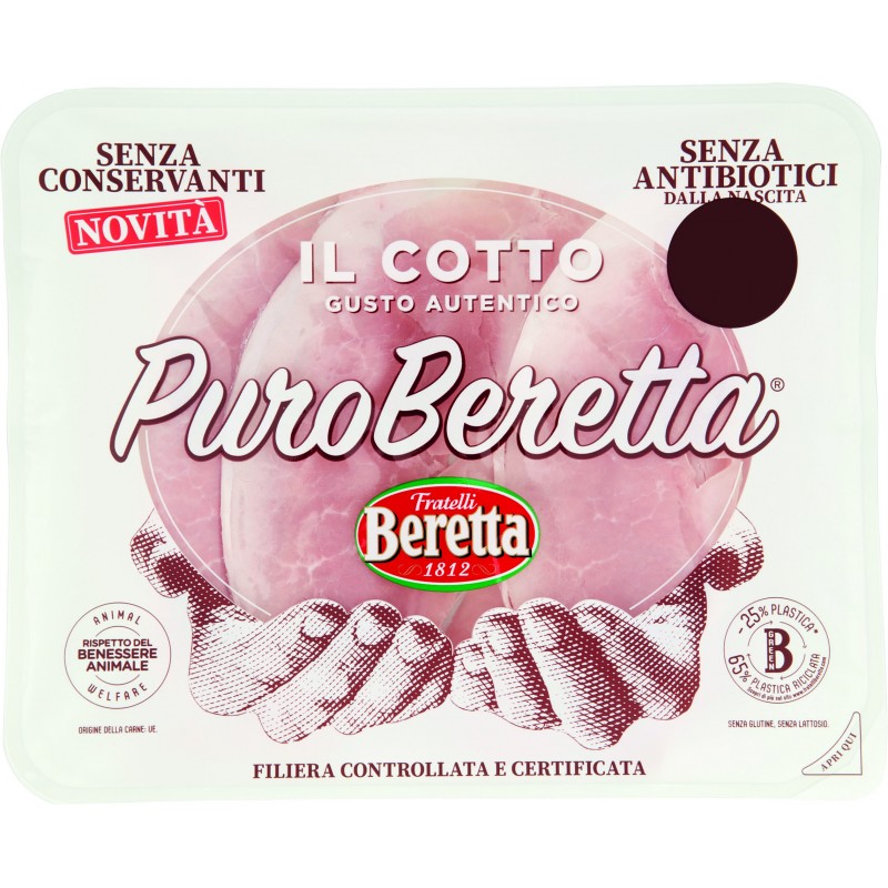 Prosciutto Cotto Alta Qualtà Puro Beretta Fratelli Beretta 100 gr.