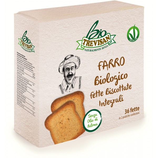 Trevisan Fette Biscottate Integrali Al Farro Biologiche Conf. da 34