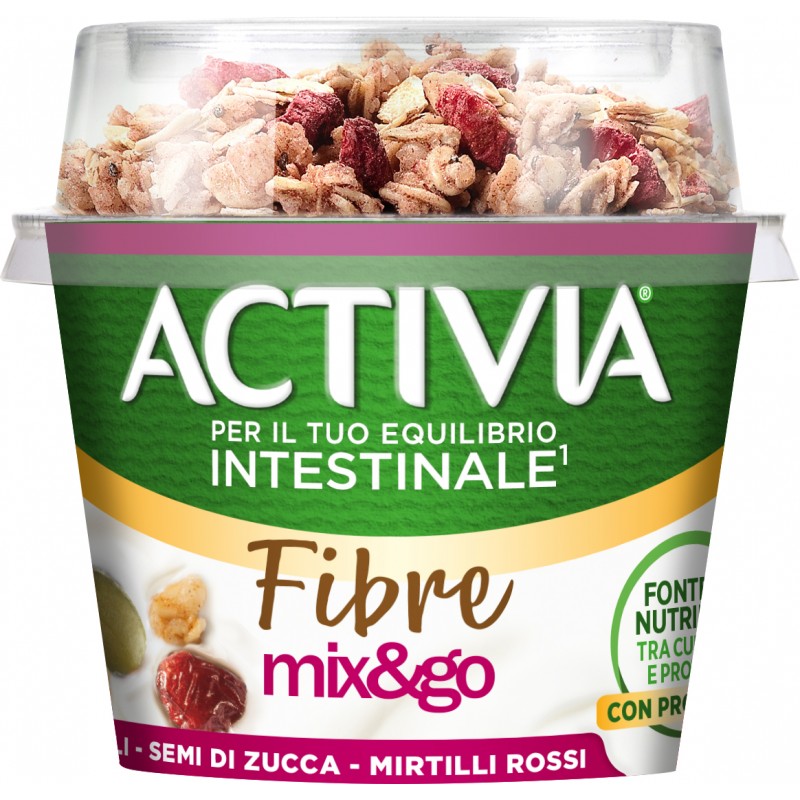 Activia Mix&Go Yogurt Con Muesli Semi Di Zucca Mirtilli gr.170