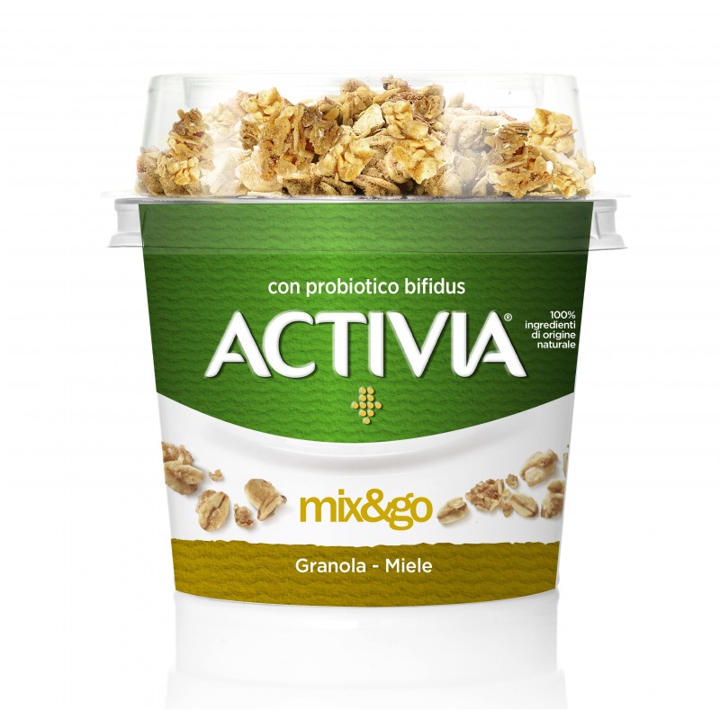 Activia Mix&Go Yogurt Granola Miele Vasetto 170 Gr