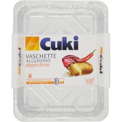 Cuki Cuoce Vaschette alluminio 6 porzioni - 3 pz (R84)