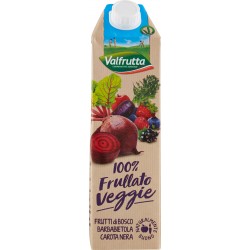 Valfrutta 100% Frullato Veggie Frutti di Bosco Barbabietola Carota Nera 1000 ml.