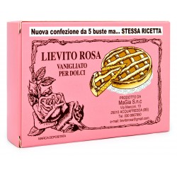 Lievito rosa vanigliato per dolci 5 buste gr.16