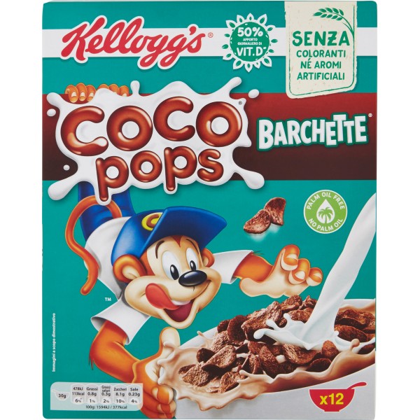 Kellog's Coco Pops Barchette Cereali Al Cioccolato gr. 365