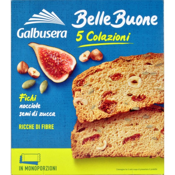 Galbusera Belle Buone Fette Biscottate Spesse Fichi Nocciole 5 Porz