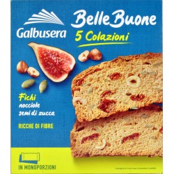 Galbusera BelleBuone Fette spesse con fichi, nocciole e semi di zucca 5 x 40 gr.