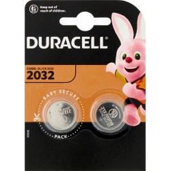 Duracell 2032 Batteria Bottone al Litio Specialistica 3V pacco da 2 pile con Tecnologia Baby Secure
