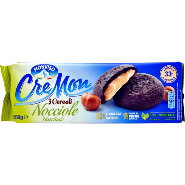 Monviso cremon 3 cereali alle nocciole gr.150