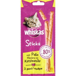 Whiskas Sticks con pollo 3 pezzi 18 gr.