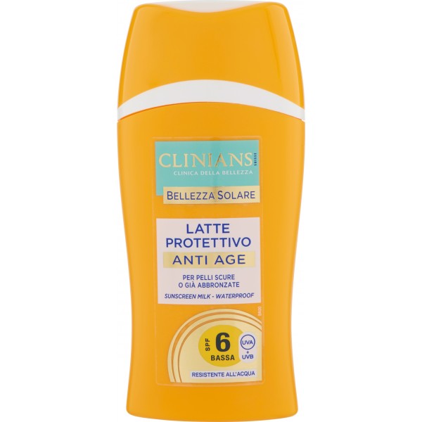 Clinians Bellezza Solare Latte Protettivo Anti Age SPF 6 Bassa 200 mL.