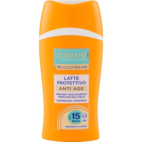Clinians Bellezza Solare Latte Protettivo Anti Age SPF 15 Media 200 mL.