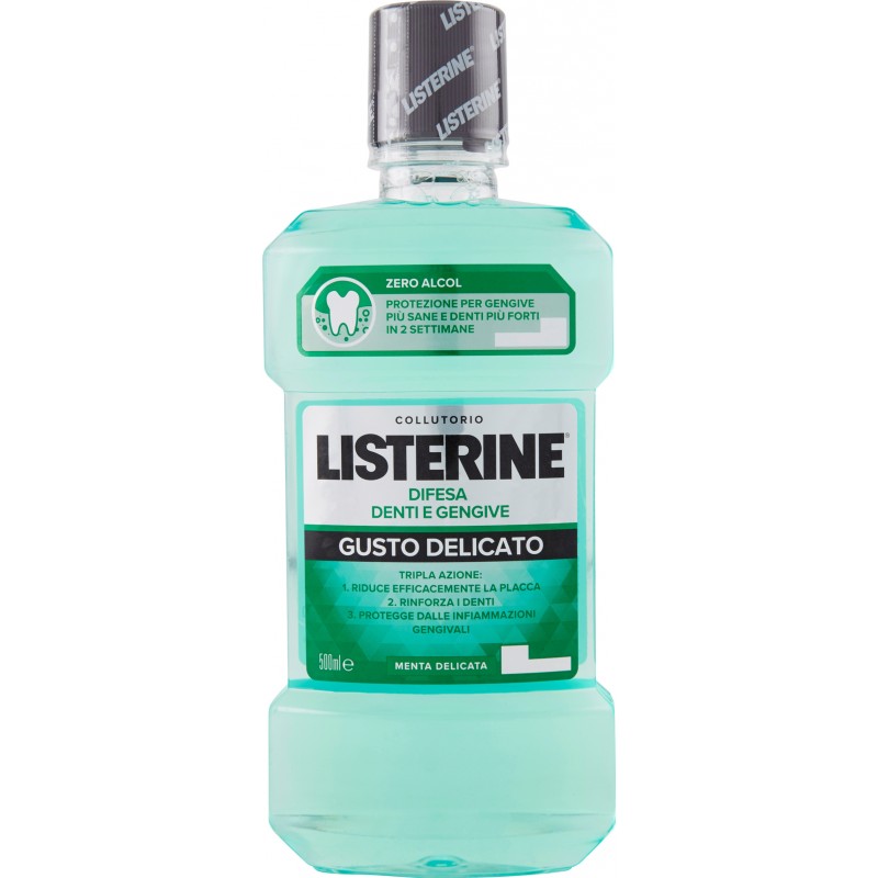 Listerine Difesa Denti e Gengive Gusto Delicato 500 ml Listerine Difesa Denti e Gengive Gusto Delicato 500 ml