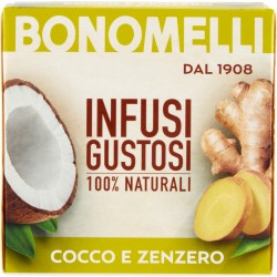 Bonomelli Infusi Gustosi 100% Naturali Zenzero e Cocco 10 Filtri 20 gr.