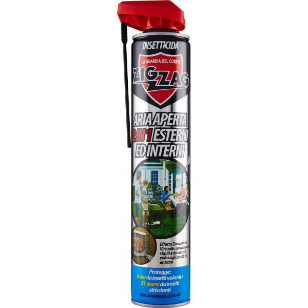 Zig Zag Insetticida Aria Aperta 2in1 Esterni ed Interni 500 ml. Zig Zag Insetticida Aria Aperta 2in1 Esterni ed Interni 500 ml.