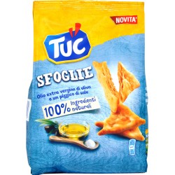 Saiwa tuc sfoglie con olio extra vergine d'oliva e un pizzico di sale gr.170