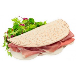 Maxi piadina con prosciutto crudo e mozzarella gr.200