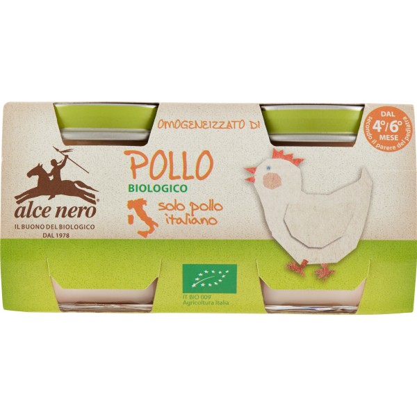 OMOGENEIZZATO POLLO BIO 2X80G - Farmacia Busetti