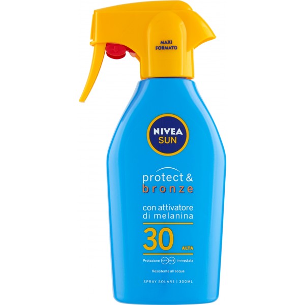 Nivea Sun protect & bronze Spray Solare FP 30 Alta 300 ml. Nivea Sun protect & bronze Spray Solare FP 30 Alta 300 ml.
