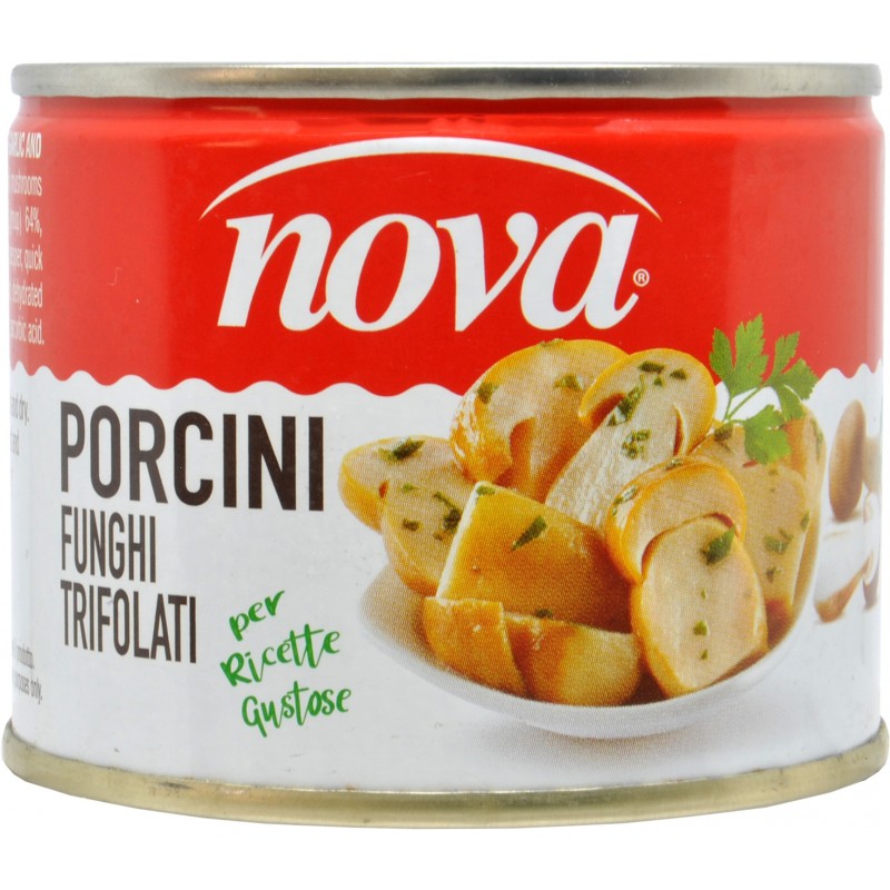 Nova Porcini Trifolati Funghi In Scatola Sott'Olio gr. 180