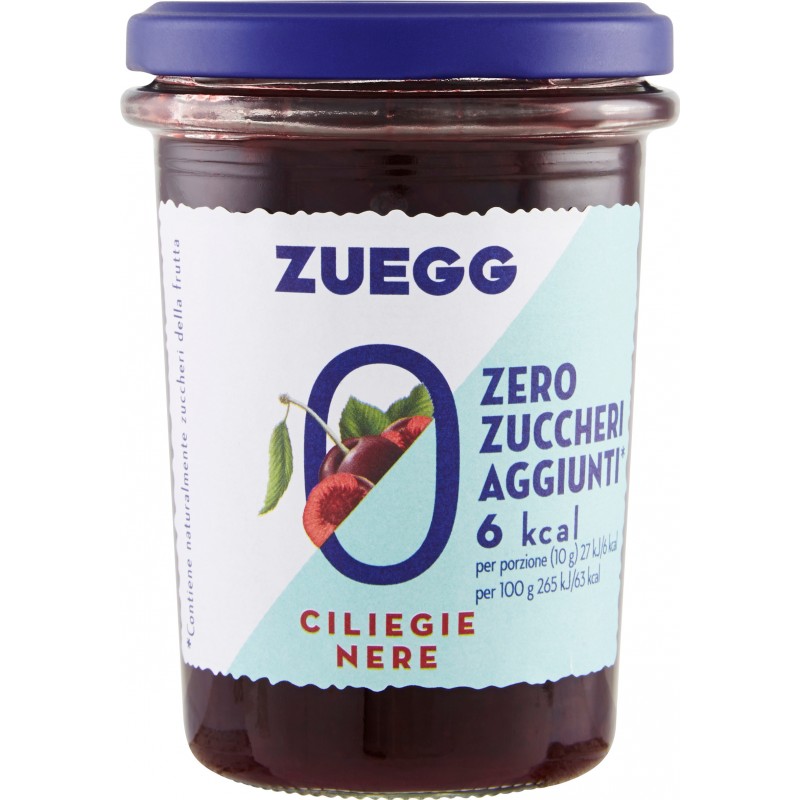 Zuegg Marmellata Senza Zucchero Ciliegie Nere 220 Gr