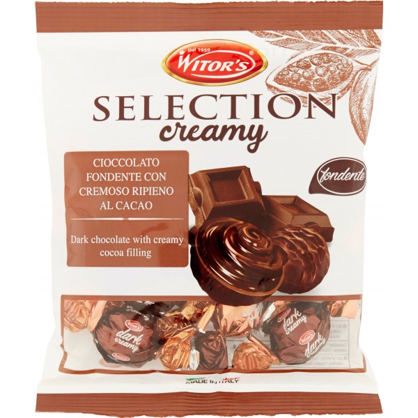 Witor's Selection creamy fondente Cioccolato Fondente con Cremoso Ripieno al Cacao 125 gR.