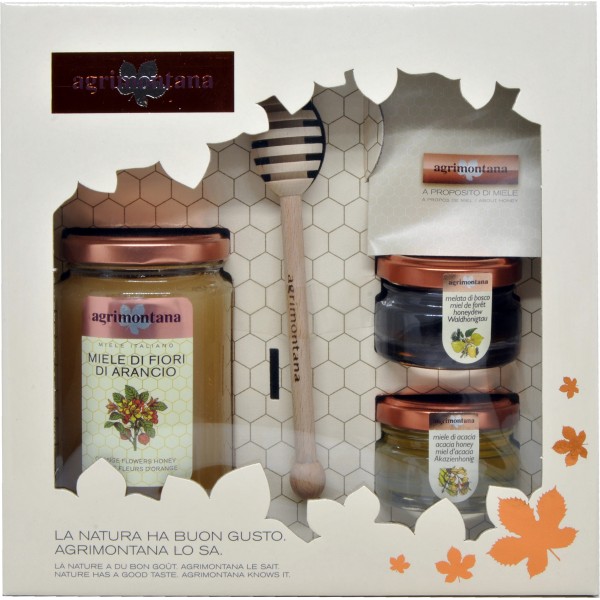 Agrimontana set miele prestige gr.400 + gr.42x2