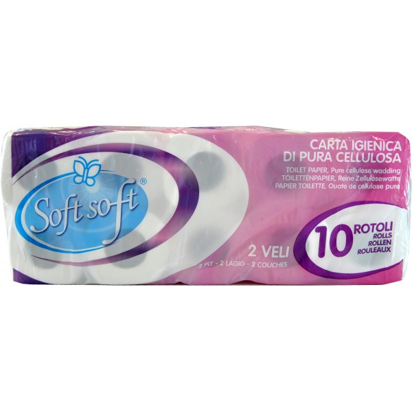 Soft Soft Carta Igienica 2 Veli Pacco 10 Rotoli 700 Gr