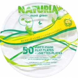 aristea piatti piani plastica bio pezzi 50