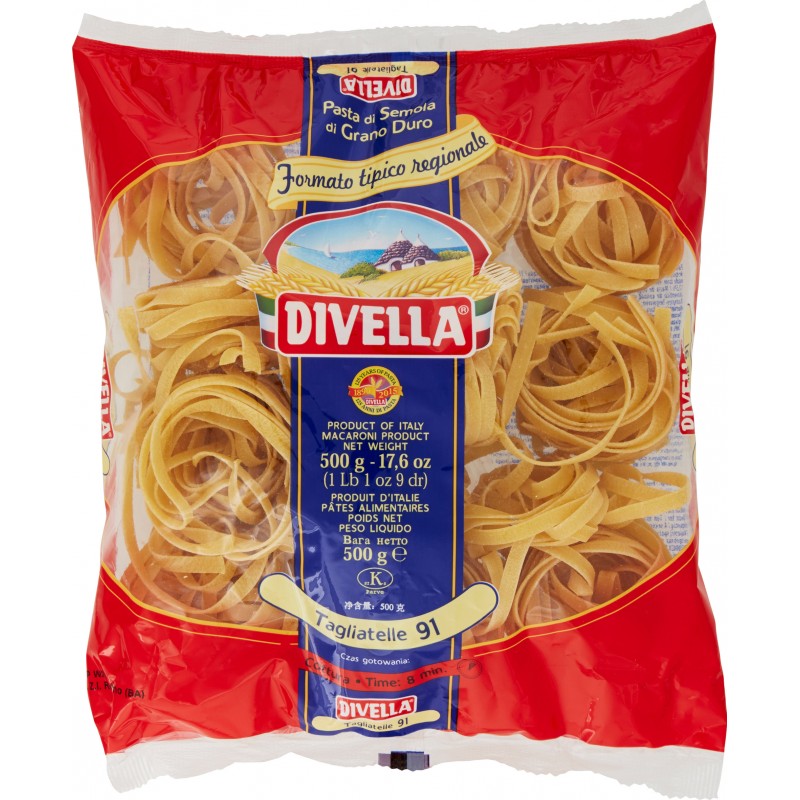 Divella Tagliatelle n.91 Pasta Di Semola Di Grano Duro gr.500