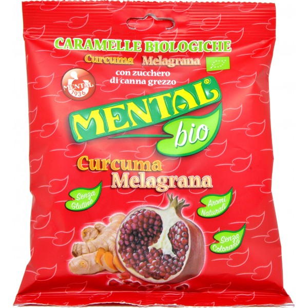 Mental caramelle bio curcuma/melograno gr.90