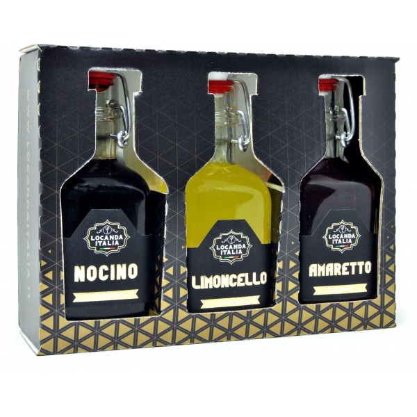 Locanda Italia Tris Di Liquori Mignon Nocino Limoncello Amaretto cl.10