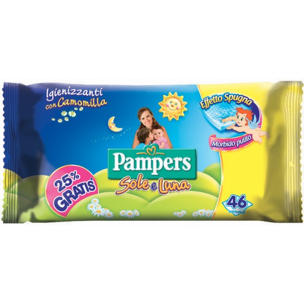 Pampers Salviettine Sole E Luna Igienizzanti Camomilla x46