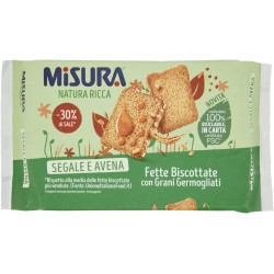 Misura fette biscottate con segale e avena g.320 -30% di sale