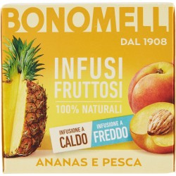 Bonomelli Infusi Fruttosi 100% Naturali Ananas e Pesca 12 Filtri 24 g