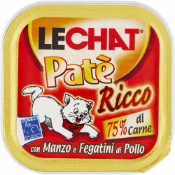 LeChat Patè ricco con manzo e fegatini di pollo 100 g