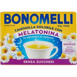 Bonomelli Estratto di Camomilla Solubile con Melatonina e con Magnesio Senza Zuccheri 16 bustine