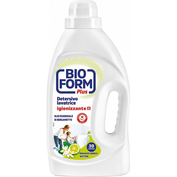 Bioform Plus Detersivo Per Lavatrice Igienizzante Bergamotto lt.1,625