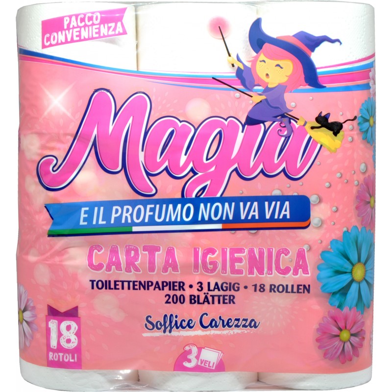 magia carta igienica 18 rotoli x3 veli