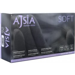 AJSIA Guanti Monouso In Nitrile Soft Colore Blu - Taglia Medium (M), Confezione Da 100 Pezzi