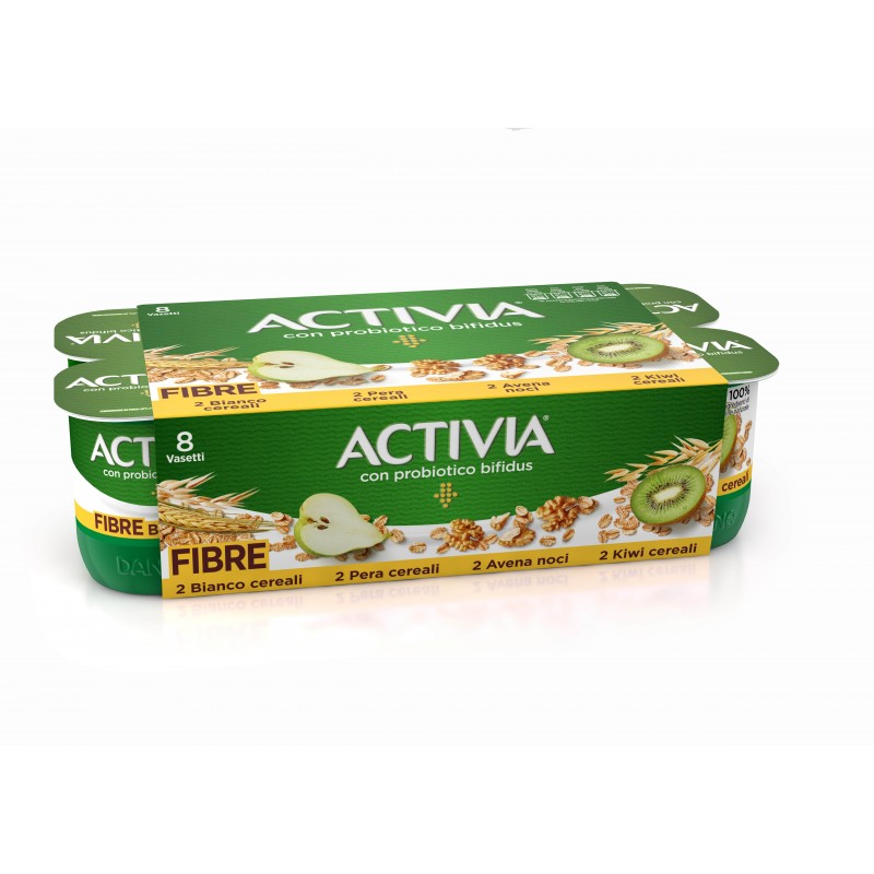 Activia Yogurt Con Fibre e Probiotico Bifidus 8 Vasetti Misti gr.125