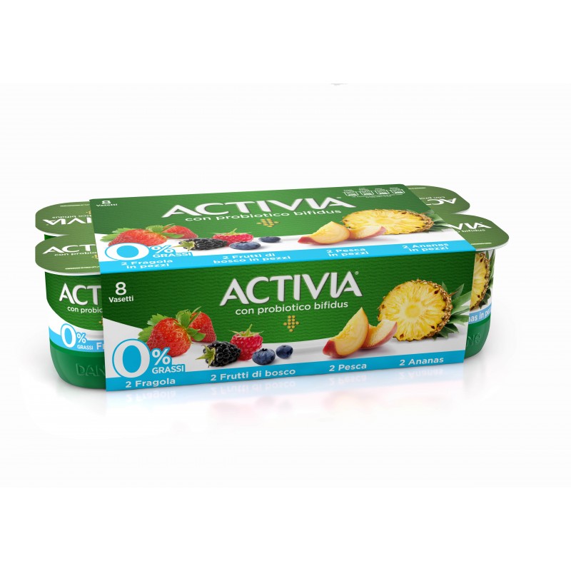 Activia Yogurt 0 Grassi Con Probiotico Bifidus Gusti Misti 8 Vasetti