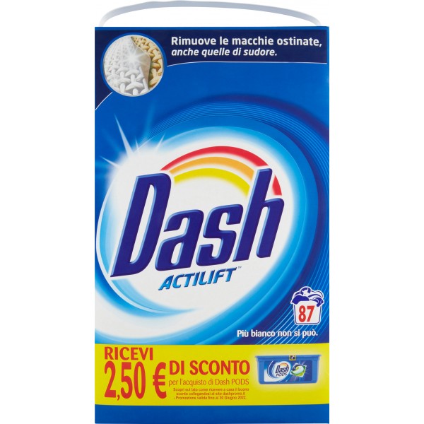 Dash Actilift Detersivo In Polvere Per Lavatrice Fusto kg. 5,65