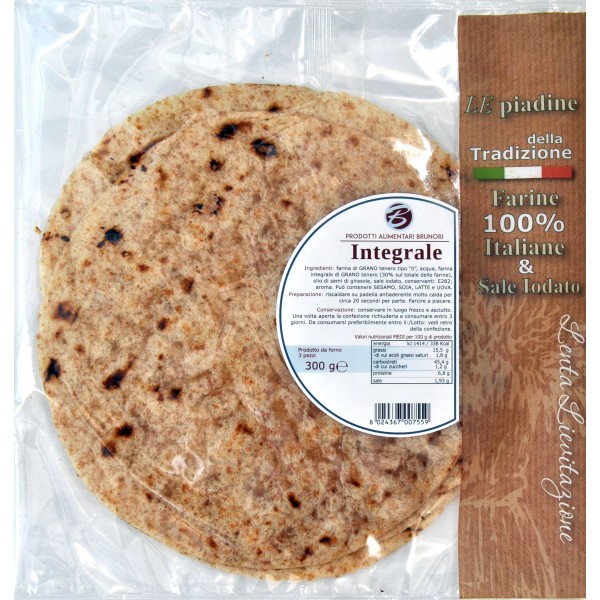 PIADINA INTEGRALE (confezione da 10 Piadine) - Chiosco Controcorrente