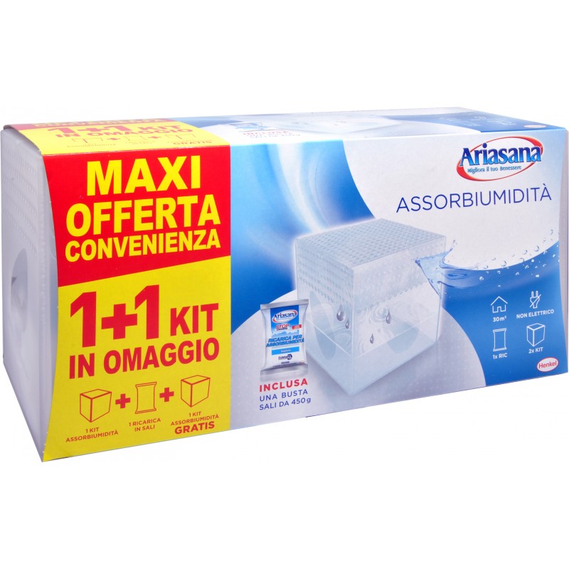 Ariasana Kit Mini Deumidificatore - Assorbe Umidità Fino A 30 M², Perfetto Per Casa, Cantina, Bagno, Camper E Cucina | Con Ricarica Sali 450g - Foto 7