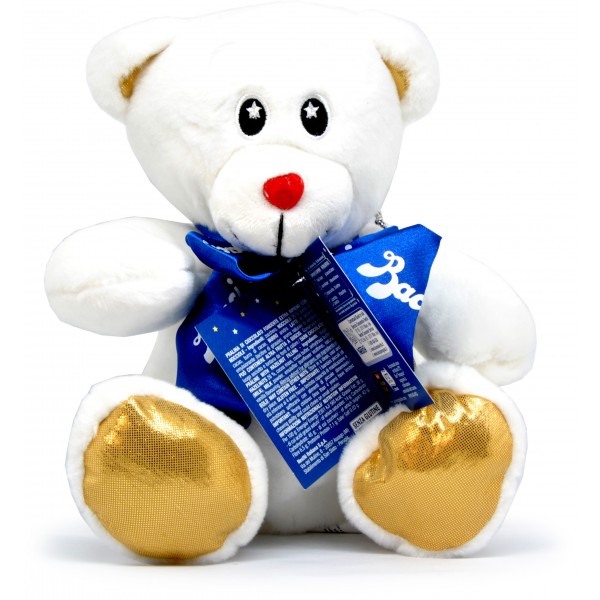 BACI PERUGINA ORSO DI NATALE Peluche con cioccolatini fondenti ripieni al  gianduia e nocciole 150 gr.