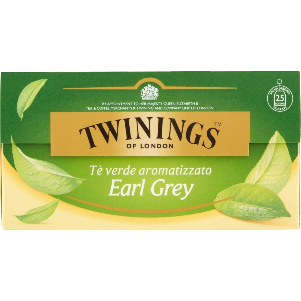 Twinings Tè Verde Earl Grey 25 x 2 gr.