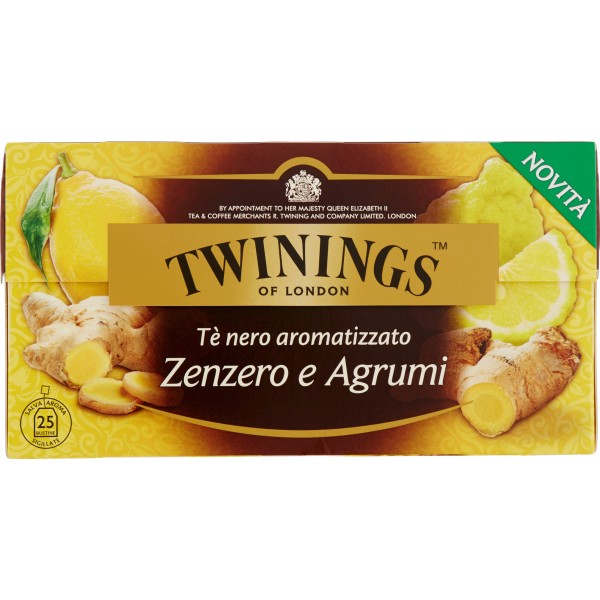 Twinings Tè nero aromatizzato Zenzero e Agrumi 25 x 2 gr.