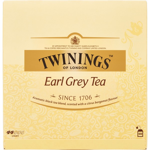 Twinings Earl Grey Tea 200 gr. 100 bustine